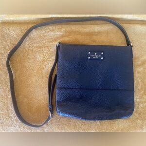 Kate spade black leather crossbody bag